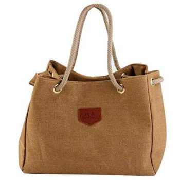 ARSUTE Diseño bolsa hecha de cañamo correa de cuerda cañamo casual para Mujer