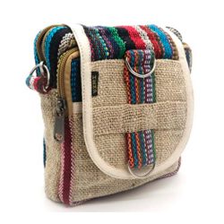 Bolso bandolera de Cáñamo diseño Unisex pequeño estilo hippie rasta Etnico