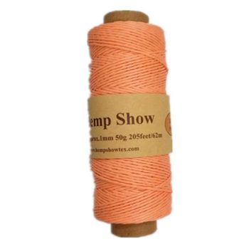 Hemp Show Ovillo de cáñamo de alta calidad, 1 mm x 62 m color Naranja