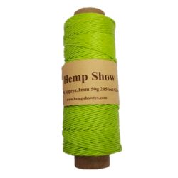 Ovillo cáñamo marca Hemp Show organico color verde cañamo 1 mm x 62 m