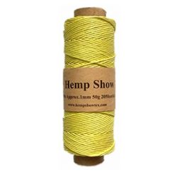 Ovillo de cordel de cáñamo amarillo 1mm-50g-205feet-62m